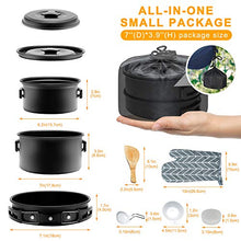 Carica l'immagine nel visualizzatore di Gallery, Keymao Campeggio Pentole, Camping Stoviglie Kit Cookware Kit...