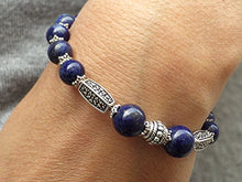 Carica l'immagine nel visualizzatore di Gallery, Bracciale da donna Thurcolas in argento placcato Lapis Lazuli della gamma... - Ilgrandebazar