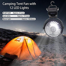 Carica l'immagine nel visualizzatore di Gallery, Ventilatore Portatile da Campeggio, USB, Tavolo...