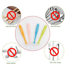 Carica l'immagine nel visualizzatore di Gallery, Cucchiaino Svezzamento Set 4 Silicone Neonato Cucchiai Manico...