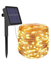 Carica l'immagine nel visualizzatore di Gallery, Luci Solari Esterno, Litogo 12m 120 LED Catena Luminosa 1 Pezzi Bianco Caldo