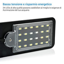 Carica l'immagine nel visualizzatore di Gallery, NICREW Luce Acquario Ultrasottile, Mini Lampada con 24 LEDs Nero