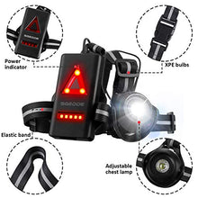 Carica l'immagine nel visualizzatore di Gallery, Running Light Ricaricabile USB, SGODDE Luce Corsa 2 Modi 500 LM Impermeabile...