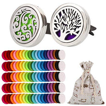 Carica l'immagine nel visualizzatore di Gallery, OOTSR 2pcs Diffusore di oli essenziali per aromaterapia auto, in acciaio... - Ilgrandebazar
