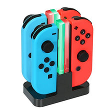 Carica l'immagine nel visualizzatore di Gallery, Caricatore per Switch KINGTOP 4 in 1 Joy-Con Batteria Di Ricarica 4 In 1