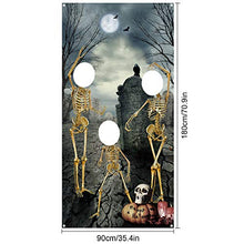 Carica l'immagine nel visualizzatore di Gallery, Sfondo di Halloween Scheletro Cranio Fotografia Tema Halloween...