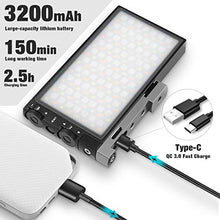 Carica l'immagine nel visualizzatore di Gallery, Pixel G1s RGB LED - Luce video integrata, 12 W, luce video, colore pieno e...