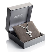 Carica l'immagine nel visualizzatore di Gallery, STERLL Catenina da uomo in argento, con ciondolo a forma di croce, con...