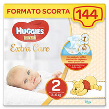 Carica l'immagine nel visualizzatore di Gallery, Huggies Extra Care Bebè - Pannolini Taglia 2 (3-6 kg), Confezione da 144...