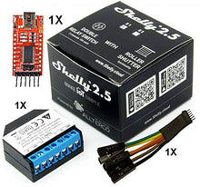 Carica l'immagine nel visualizzatore di Gallery, KIt Shelly 2.5 Wireless Dual relè Interruttore Intelligente domotica, Amazon...