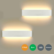 Carica l'immagine nel visualizzatore di Gallery, 2 Pezzi LED Lampada da Parete 16W Bianco 2x 16w Caldo - Alluminio - Ilgrandebazar