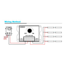 Carica l'immagine nel visualizzatore di Gallery, Regolatore dimmer, 12V-24V Interruttore led 30A Funzionamento manuale per...