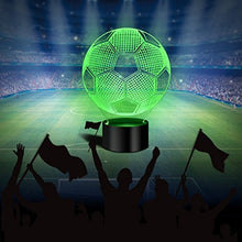 Carica l'immagine nel visualizzatore di Gallery, luce di notte del calcio 3D LED, lampada visiva dell'illusione ottica - Ilgrandebazar