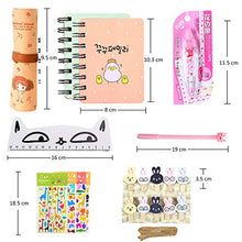 Carica l'immagine nel visualizzatore di Gallery, Amycute 26 Pezzi Cancelleria Kawaii Astuccio Penne Righello Stile 1