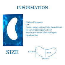 Carica l'immagine nel visualizzatore di Gallery, 50 Paio Cerotti Gel per Estensioni Ciglia Eye Pads Occhio Patch Blu