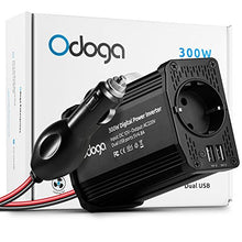 Carica l'immagine nel visualizzatore di Gallery, Odoga Inverter di Potenza, Invertitore 300W per Auto, Convertitore da nero