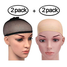 Carica l'immagine nel visualizzatore di Gallery, PrettyDate, cuffie elastiche per parrucca, in nylon, beige naturale e a rete... - Ilgrandebazar