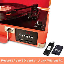 Carica l'immagine nel visualizzatore di Gallery, DIGITNOW! Giradischi Bluetooth a 3 Velocità, Convertitore Portatile M46-Color
