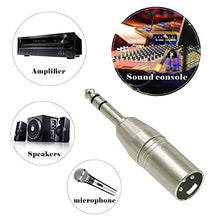 Carica l'immagine nel visualizzatore di Gallery, VCE 2 Pezzi Adattatore Audio XLR Maschio- Jack 6.3mm stereo Spina cavo...