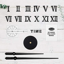 Carica l'immagine nel visualizzatore di Gallery, SOLEDI Orologio da Parete Silenzioso Preciso Fai Te 60-120cm Facile Nero