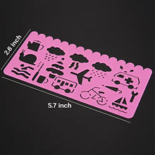 Carica l'immagine nel visualizzatore di Gallery, Set di Stencil Stampini da Disegno in Plastica per Bambini, 74 Forme, 24... - Ilgrandebazar
