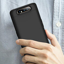 Carica l'immagine nel visualizzatore di Gallery, ivencase Cover Samsung Galaxy A80 + Vetro Temperato, Premio Ibrido Nero