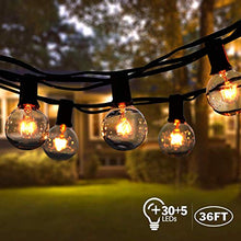 Carica l'immagine nel visualizzatore di Gallery, Catena Luminosa Esterno,VIFLYKOO 36 FT Luci Stringa con 30 G40 30+5 - Ilgrandebazar