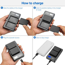 Carica l'immagine nel visualizzatore di Gallery, Miady, set di 2 batterie LP-E10 e caricabatterie per fotocamera compatibile...