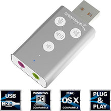 Carica l'immagine nel visualizzatore di Gallery, Sabrent Adattatore USB Audio Esterno Stereo per Windows e Mac. Plug &amp; Play...
