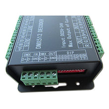 Carica l'immagine nel visualizzatore di Gallery, High Power 24 Channel RGB 3A/CH DMX512 Controller Led Decoder Dimmer 500Hz...