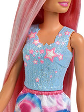 Carica l'immagine nel visualizzatore di Gallery, Barbie Bambola Principessa Arcobaleno con Capelli Rosa Lunghi e Spazzola,... - Ilgrandebazar