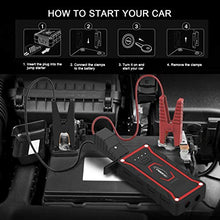 Carica l'immagine nel visualizzatore di Gallery, YABER Avviatore Batteria per Moto/Auto, 1500A 20000mAh Emergenza...