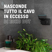 Carica l'immagine nel visualizzatore di Gallery, Supporto compatto ECHO DOT per PRESA ITALIANA. Cavo nascosto, NO VITI o Nero