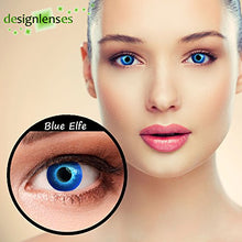 Carica l'immagine nel visualizzatore di Gallery, Designlenses Lenti a Contatto Colorate Blu Elfo per Halloween, morbide, - Ilgrandebazar