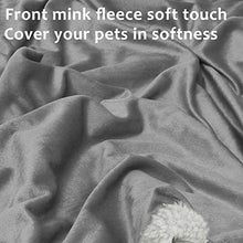 Carica l'immagine nel visualizzatore di Gallery, Coperta in pile per cuccioli, piccola e lavabile, sherpa Grigio/bianco.