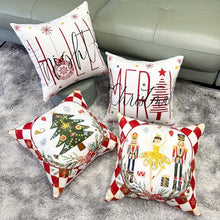 Carica l'immagine nel visualizzatore di Gallery, ARNTY Natale Federe Cuscini Divano 45x45, Natale Federe Cuscino,Cuscini Natalizi,Copricuscini Divano Set di 4 Fodere Cuscini Moderna Federe Decorative Camera da Letto Divano Cuscino per Esterno