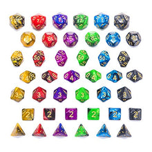 Carica l'immagine nel visualizzatore di Gallery, iFergoo 42 Pezzi Dadi Poliedrici da Gioco Doppio-Colore per RPG Dungeons e...