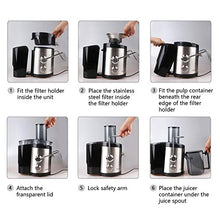 Carica l'immagine nel visualizzatore di Gallery, Aigostar MyFrappe Black 30IMX - Centrifuga ed Estrattore di Succo e verdura.... - Ilgrandebazar