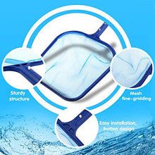Carica l'immagine nel visualizzatore di Gallery, Professionale Skimmer per Piscina + Rete a Maglia Fine + Telaio Robusto Blu 1
