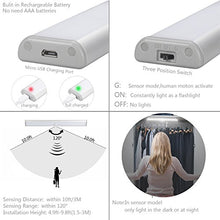 Carica l'immagine nel visualizzatore di Gallery, MOSTON Luce a LED Magnetica Ricaricabile con USB|10 Argento-base-2 Pacchi