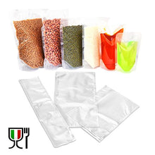 Carica l'immagine nel visualizzatore di Gallery, Plastar Pak - 100 Buste 25x35 per Sottovuoto Goffrate 105 Micron Sacchetti...
