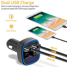 Carica l'immagine nel visualizzatore di Gallery, Cocoda Trasmettitore Bluetooth per Auto, [Blue Ambient Ring Light] Kit...