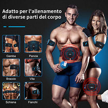 Carica l'immagine nel visualizzatore di Gallery, RIRGI Elettrostimolatore per Addominali, Muscolare Blu