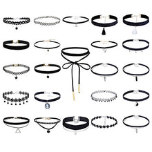 Carica l'immagine nel visualizzatore di Gallery, Elegant Rose, set di 23 collane girocollo, chocker in velluto, pizzo; stile:... - Ilgrandebazar
