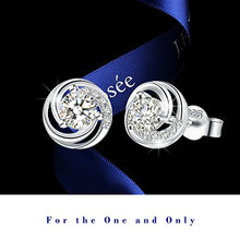 Carica l'immagine nel visualizzatore di Gallery, Orecchini Donna Argento 925, con Classici in Zirconia 5A, Regalo...