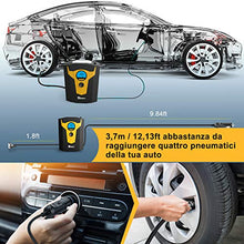 Carica l'immagine nel visualizzatore di Gallery, SKEY Compressore Aria Portatile Auto, 12V 150 PSI Mini Pompa Elettrica nero