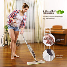 Carica l'immagine nel visualizzatore di Gallery, CXhome Spray Mop,Mocio in Microfibra con spruzzatore e capacità Grigio-verde