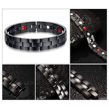 Carica l'immagine nel visualizzatore di Gallery, Amery Braccialetto Magnetico da Uomo Bracciali Terapia Magnetica Nero - Ilgrandebazar
