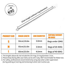 Carica l'immagine nel visualizzatore di Gallery, HAPPY HACHI Collare Strozzo Acciaio Ferro Collar per L 4.0mm*60cm, Argento - Ilgrandebazar