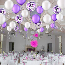 Carica l'immagine nel visualizzatore di Gallery, 50 Pezzi 12 Pollici Palloncini in Lattice di Bianco, Viola - Ilgrandebazar